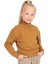 Organik Boğazlı Yaka Açık Kahve Kışlık Kız Çocuk Sweatshirt 1