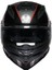 K7 Mplk Kyber Matt Black Red Kapalı Motosiklet Kask 2