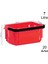 Plastik Kozmetik Alışveriş El Sepeti 7 Litre Kırmızı 20 Adet 1