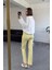 Kesik Paça Boyfit Jean- Sarı 7
