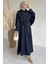 Pelerinli ve Kemerli Ceket Etek Tesettür Ikili Takım P-00018944 3