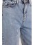 Kadın Regular Fit Klasik Kesim Baggy Pamuklu Geniş Paça Açık Mavi Jean Pantolon 3
