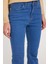 Kadın Regular Fit Klasik Kesim Pamuklu Ispanyol Paça Mavi Jean Kot Pantolon 3