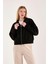 %100 Pamuk Fermuarlı Yüksek Yakalı Kadın Sweatshirt 4