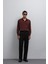 Bordo Teknik Regular Fit Erkek Gömlek 3