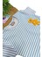 Çocuk Unısex Ayıcık Nakışlı Çizgili 2'li Alt Üst Takım Erkek/kız Yazlık Ince Kısa Kollu 5