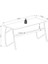 Ella Ofis Masası Beyaz 150 cm Metal Ayaklı Ergonomik Tasarım Modern Stil 5