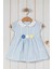 %100 Pamuk Kız Bebek/çocuk Bebe Yaka Çiçekli Büzgü Kol Elbise Organik 1