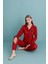 Kadın Milan Genç Önden Düğmeli Pijama Takımı | Kırmızı 50905-320 3
