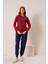 Kadın Penye Süprem Bisiklet Yaka Pijama Takım | Bordo 3198 2