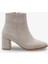 Melida Kadın Topuklu Bot Bej Süet 1