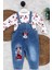 1-4yaş Kız Çocuk Minnie Mouse Badili Baskılı Kot Salopet Tulum Ayarlanabilir Askılı 1