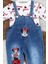 1-4yaş Kız Çocuk Minnie Mouse Badili Baskılı Kot Salopet Tulum Ayarlanabilir Askılı 2