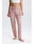 Kadın Çiçek Desenli Uzun Pijama Pantolon | Pembe 2