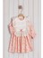 Kız Bebek Dantel Yaka Detaylı Vintage Çiçek Desenli Elbise Mevsimlik Şık Model 3-6-9-12-18-24AY 2