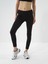 Kadın Siyah Esnek Dokulu Slim Fit Tayt 2