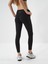 Kadın Siyah Esnek Dokulu Slim Fit Tayt 4