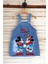 Kız Çocuk Kot Jile Salopet Minnie Mouse Baskılı Denim Elbise 1
