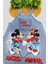 Kız Çocuk Kot Jile Salopet Minnie Mouse Baskılı Denim Elbise 2