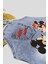Kız Çocuk Kot Jile Salopet Minnie Mouse Baskılı Denim Elbise 3