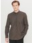 Slim Fit Düğmeli Yaka Kahve Erkek Gömlek ACE020261519_KHV 1