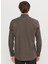 Slim Fit Düğmeli Yaka Kahve Erkek Gömlek ACE020261519_KHV 5