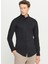 Slim Fit Düğmeli Yaka Siyah Erkek Gömlek ACE020261468_SYH 3
