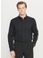 Slim Fit Düğmeli Yaka Siyah Erkek Gömlek ACE020261519_SYH 1
