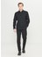 Slim Fit Düğmeli Yaka Siyah Erkek Gömlek ACE020261519_SYH 2