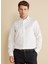 Slim Fit Klasik Yaka Beyaz Erkek Gömlek BBFW25MSH028 1