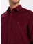 Slim Fit Gömlek Yaka Düz Bordo Erkek Gömlek F5WM-GML 2378 5