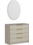 Kale Luxe Modern Aynalı Şifonyer Kumtaşı 4 Çekmeceli 100 cm Genişlik 85 cm Yükseklik 7