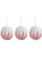 Yılbaşı Süsü 3'lü Tüylü Top Pembe 8 cm 2