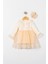 Kız Bebek Elbise Dantelli Bandanalı 1