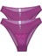Kadın Mor Dantel Detaylı Transparan 2'li Slip 1