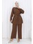 Incili Kuşaklı Ikili Takım Kahverengi 19265 1