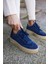 Alistar Kadın Lacivert Gecrek Deri Suet Bagcıkli Sneaker 4