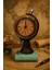 Prestij Serisi Dünya Küre Tasarımlı Polyester Masa Saati – Ofis ve Ev Için Şık Antika Model 19 Cm-Y 1