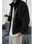 Erkek Isı Termal Iç Dış Sherpa Sonbahar Kış Tam Fermuarlı Peluş Polar Sweatshirt 3
