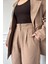 Bağlamalı Keten Takım- Kahverengi 7
