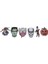 Halloween Cadılar Bayramı Banner 6lı Korkunç Figür Drakula, Kesikbaş, Playaço, Iskelet, Balkabağı Korku Figürleri 2