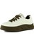 Bej Vegan Yuvarlak Burun Bağcıklı Flatform Taban Günlük Sneaker Spor Ayakkabı 1