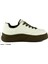 Bej Vegan Yuvarlak Burun Bağcıklı Flatform Taban Günlük Sneaker Spor Ayakkabı 2