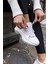 Olivia Kadin Beyaz Gercek Deri 5 cm Taban Sneaker 4