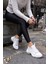 Olivia Kadin Beyaz Gercek Deri 5 cm Taban Sneaker 5