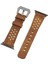 Apple Watch Uyumlu Deri Kordon Vigo 42-44-45MM G19 Taba 4