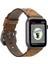Apple Watch Uyumlu Deri Kordon Vigo 42-44-45MM G19 Taba 5
