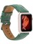 Apple Watch Uyumlu Deri Kordon 42-44-45MM De6 Yeşil 1