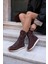Carmira Kadin Kahve Gercek Suet Boksor Sneaker Bot 7