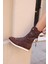 Carmira Kadin Kahve Gercek Suet Boksor Sneaker Bot 8